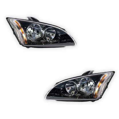 Ford Focus LS / LT (2005 - 2007) Black OEM Style Headlights LH + RH
