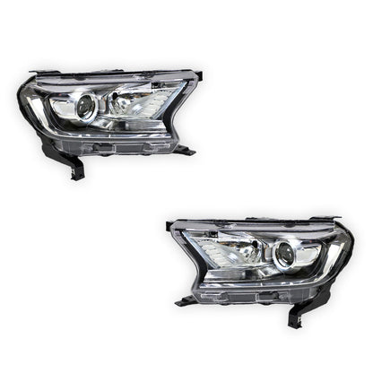 Ford Ranger PX MK2 (2015 - 2018) OEM Style Electric Adjust Projector Headlights LH + RH