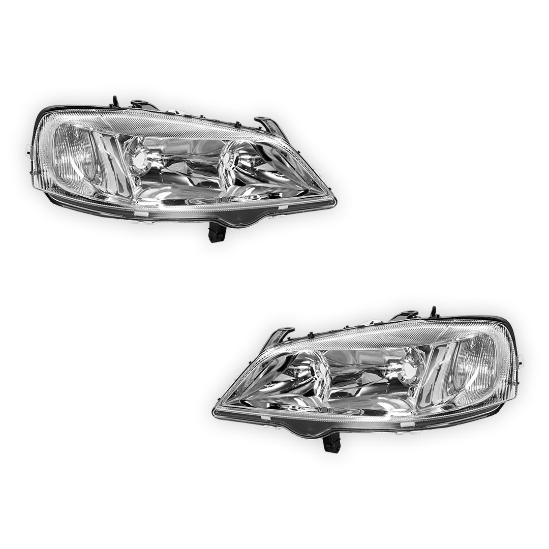 Holden Astra TS (1998 - 2001) Chrome OEM Style Headlights LH + RH