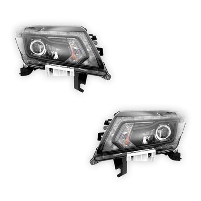 Nissan Navara D23 NP300 (2019 - 2025) Genuine Clear / Chrome LED Electric Headlights LH + RH