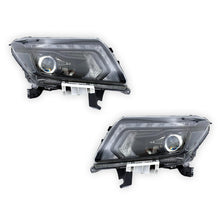 Nissan Navara D23 NP300 (2019 - 2025) Clear / Chrome LED Electric OEM Style Headlights LH + RH