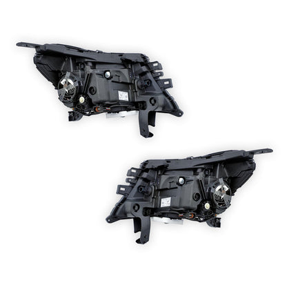 Nissan Navara D23 NP300 (2019 - 2025) Clear / Chrome LED Electric OEM Style Headlights LH + RH