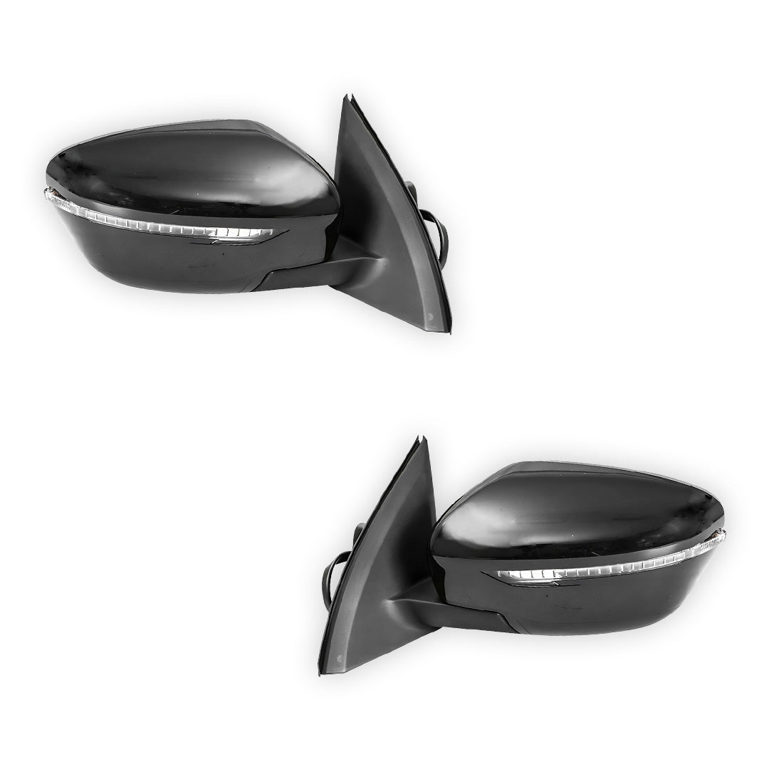Nissan Qashqai J11 Series 1 (2014 - 2017) Primed Door Mirrors Assembly With Auto Fold Without Camera LH + RH