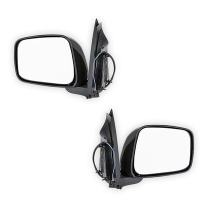 Nissan Pathfinder R51 Series 1 (2005 - 2010) Black Door Mirrors Without Mirror Light LH + RH