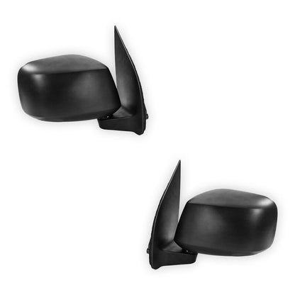 Nissan Navara D40 (2008 - 2015) Genuine Manual Black Door Mirrors With Mirror Cover LH + RH