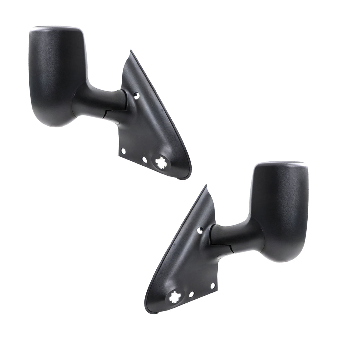 Ford Transit VH / VJ (2000 - 2006) Manual Black Long Arm Door Mirrors LH + RH