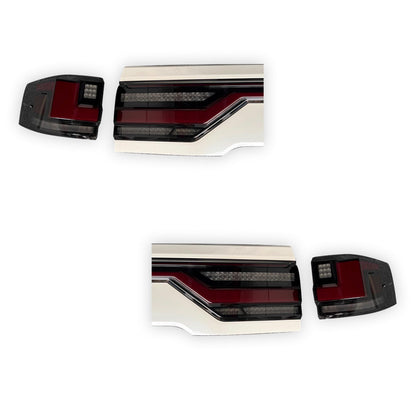 Toyota LandCruiser 300 Series (2022 - 2024) Black Sequential Full LED Through Tail Lights LH + RH