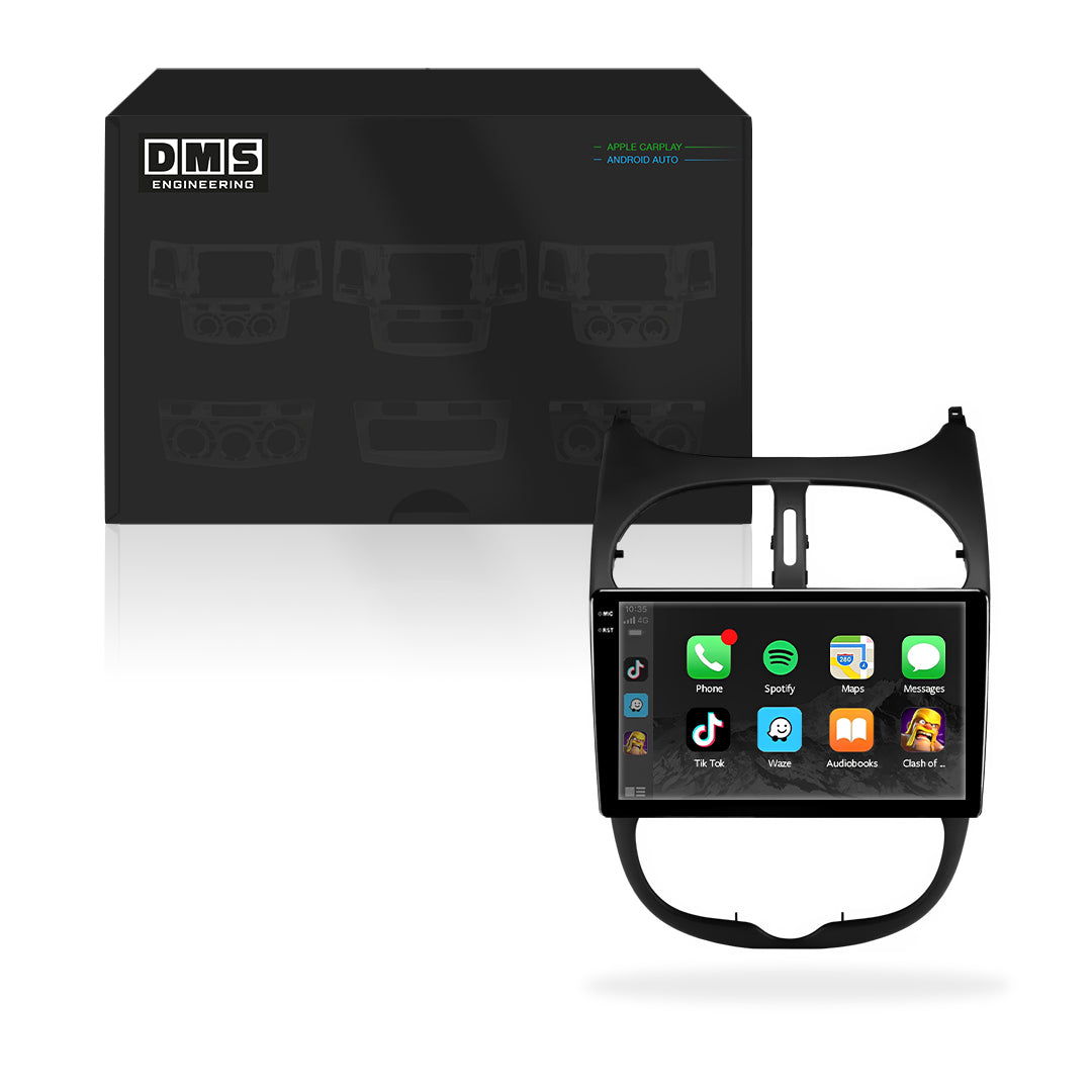 Peugeot 206 (1998 - 2012) 9" Wireless Android 16 Head Unit for Apple CarPlay / Android Auto