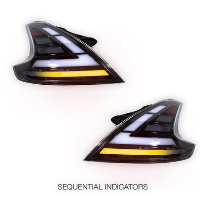 Nissan 370Z Z34 (2013 - 2021) Clear Sequential Full LED Tail Lights LH + RH