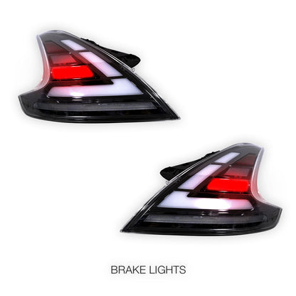 Nissan 370Z Z34 (2013 - 2021) Clear Sequential Full LED Tail Lights LH + RH