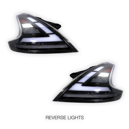 Nissan 370Z Z34 (2013 - 2021) Clear Sequential Full LED Tail Lights LH + RH
