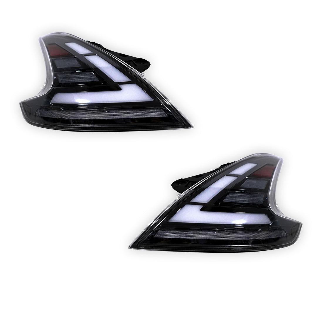 Nissan 370Z Z34 (2013 - 2021) Clear Sequential Full LED Tail Lights LH + RH