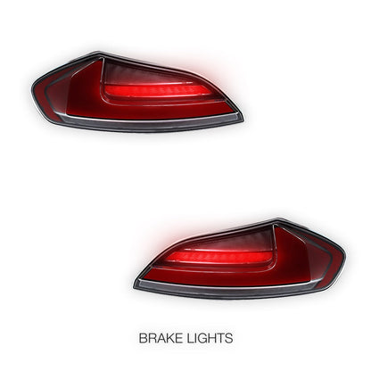 BMW Z4 E89 (2009 - 2016) Clear Red Nike Style Sequential LED Tail Lights LH + RH
