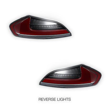 BMW Z4 E89 (2009 - 2016) Clear Red Nike Style Sequential LED Tail Lights LH + RH