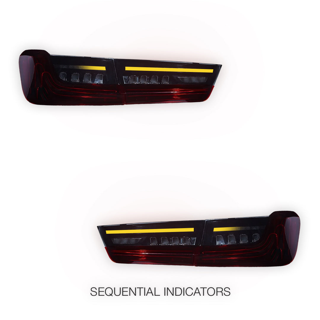 BMW 3-Series G20 (2019 - 2022) Sequential Red Full LED Tail Lights LH + RH