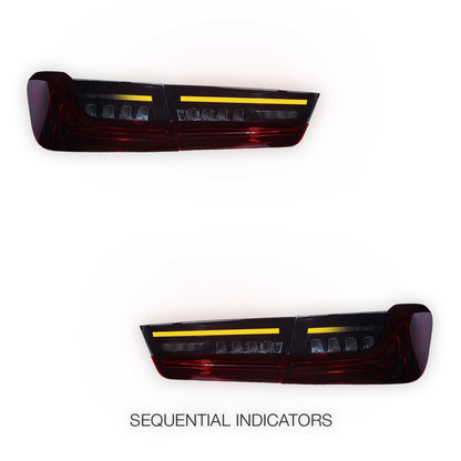 BMW 3-Series G20 (2019 - 2022) Sequential Red Full LED Tail Lights LH + RH