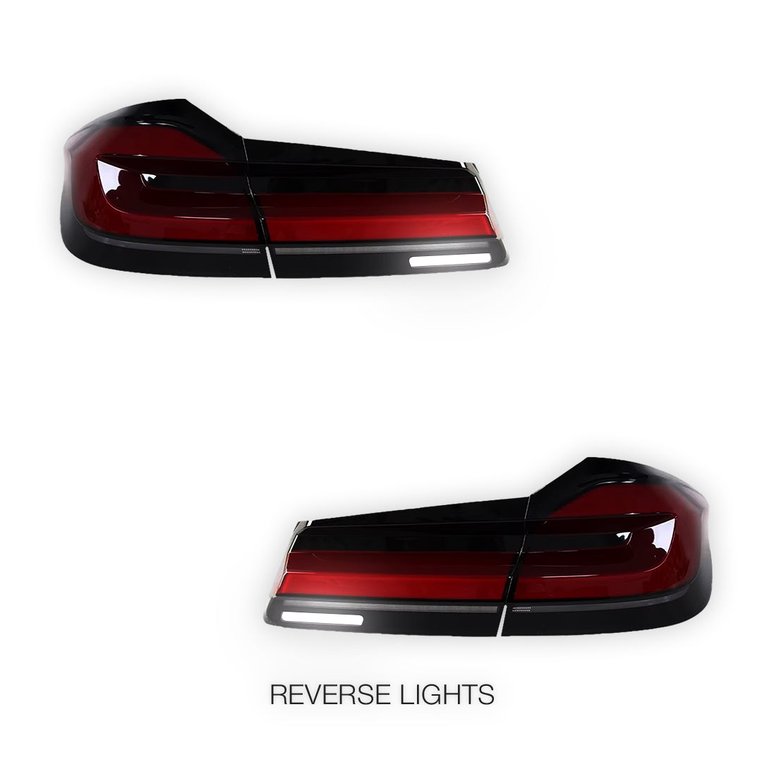 BMW 5-Series G30 (2018 - 2020) Sequential Red LED Tail Lights LH + RH