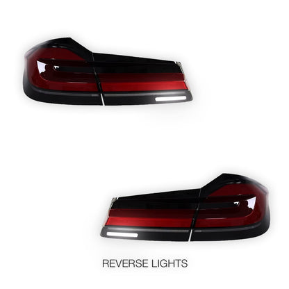 BMW 5-Series G30 (2018 - 2020) Sequential Red LED Tail Lights LH + RH