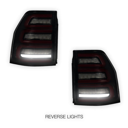 Mitsubishi Pajero NS / NT / NW / NX (2007 - 2021) Smoked White Sequential Full 3D LED Stripe Bar Tail Lights LH + RH