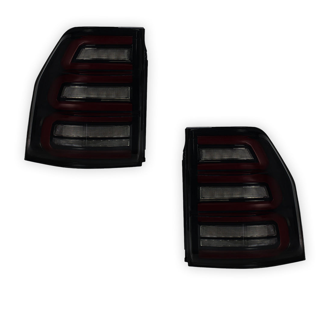 Mitsubishi Pajero NS / NT / NW / NX (2007 - 2021) Smoked White Sequential Full 3D LED Stripe Bar Tail Lights LH + RH