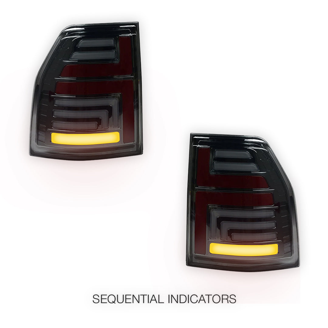Mitsubishi Pajero NT / NW / NX (2009 - 2022) Smoked Sequential Full LED Tail Lights LH + RH