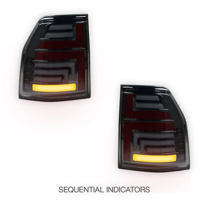 Mitsubishi Pajero NT / NW / NX (2009 - 2022) Smoked Sequential Full LED Tail Lights LH + RH