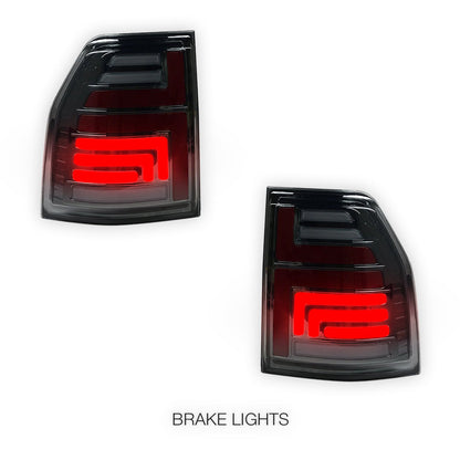 Mitsubishi Pajero NT / NW / NX (2009 - 2022) Smoked Sequential Full LED Tail Lights LH + RH