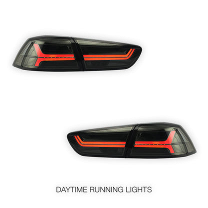 Mitsubishi Lancer Evo X / CJ / CF (2008 - 2018) Smoked Halo Sequential Tail Lights LH + RH