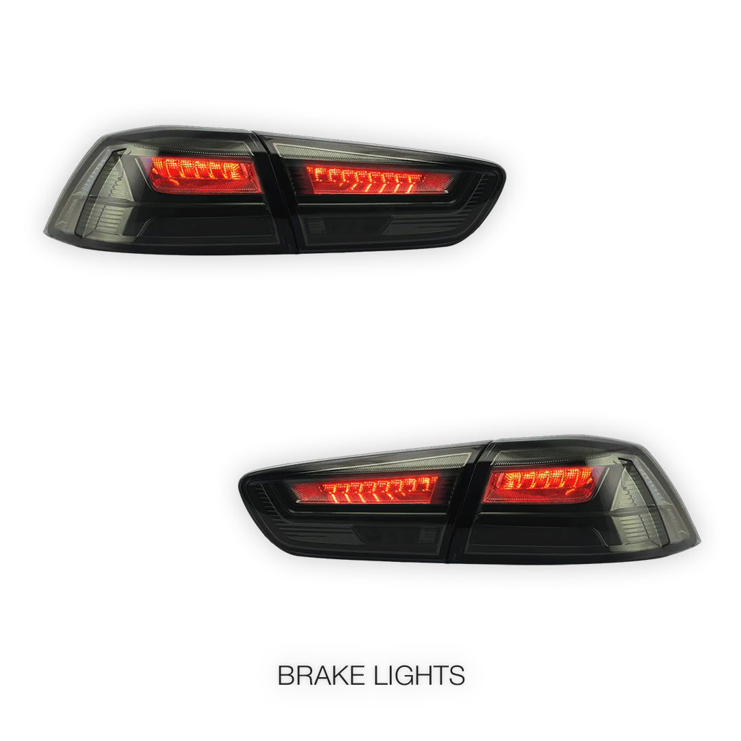 Mitsubishi Lancer Evo X / CJ / CF (2008 - 2018) Smoked Halo Sequential Tail Lights LH + RH