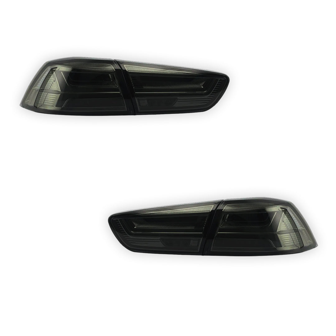 Mitsubishi Lancer Evo X / CJ / CF (2008 - 2018) Smoked Halo Sequential Tail Lights LH + RH
