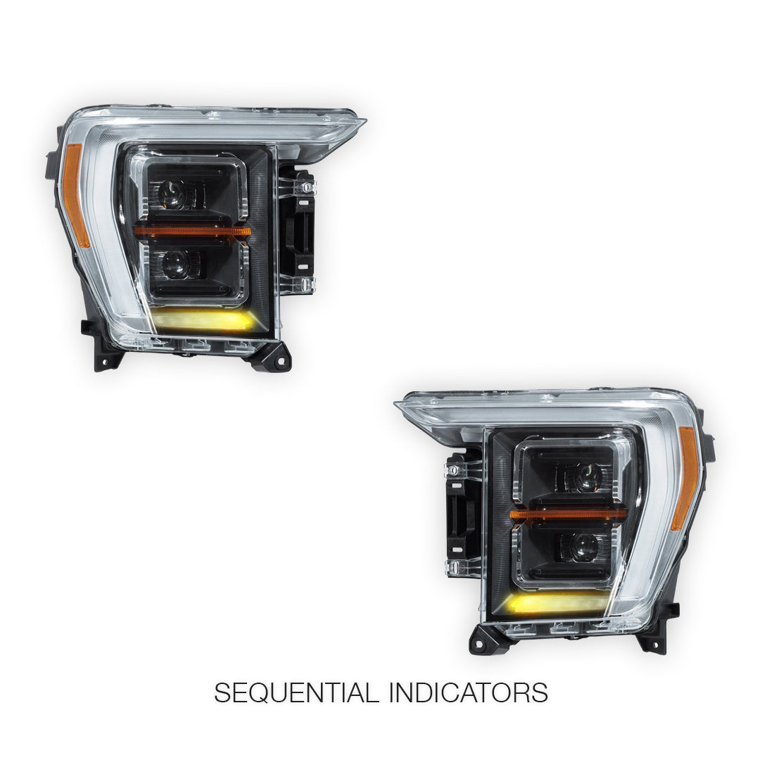 Ford F-150 (2021 - 2023) LED Projector Sequential Indicator Headlights LH + RH