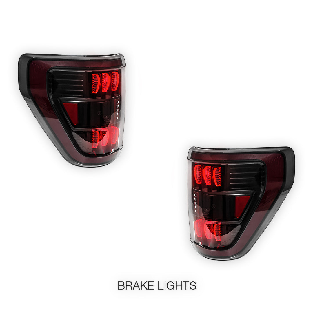 Ford F-150 (2021 - 2023) Smoked Sequential LED Tail Lights LH + RH