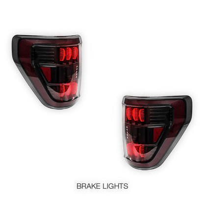Ford F-150 (2021 - 2023) Smoked Sequential LED Tail Lights LH + RH