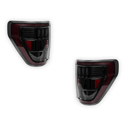 Ford F-150 (2021 - 2023) Smoked Sequential LED Tail Lights LH + RH