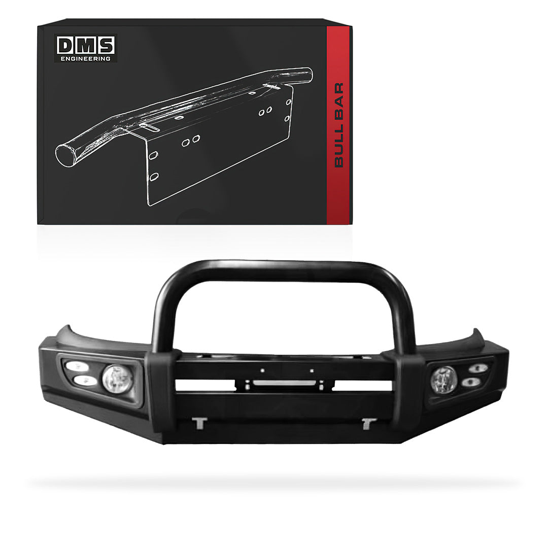 Ford Ranger PK MK1 (2011 - 2015) Black Tube Steel Bull Bar + LED Lights