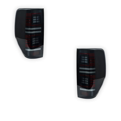 Ford Ranger PX MK1 MK2 MK3 (2011 - 2022) Smoked Block 3D Stripe Bars Sequential Tail Lights LH + RH
