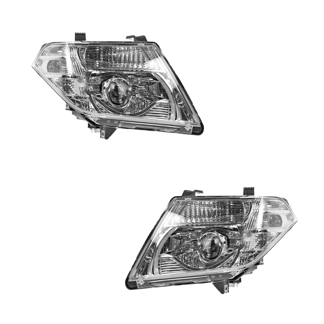 Nissan Pathfinder R51 (2010 - 2013) Genuine Chrome Xenon OEM Style Headlights LH + RH