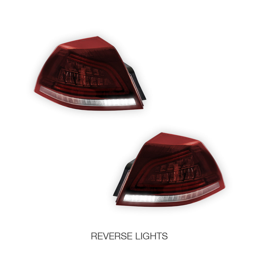 Holden Commodore VE Series 1 & 2 (2006 - 2013) Sequential Red Clear LED Tail Lights LH + RH