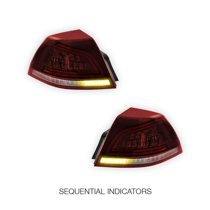 Holden Commodore VE Series 1 & 2 (2006 - 2013) Sequential Red Clear LED Tail Lights LH + RH