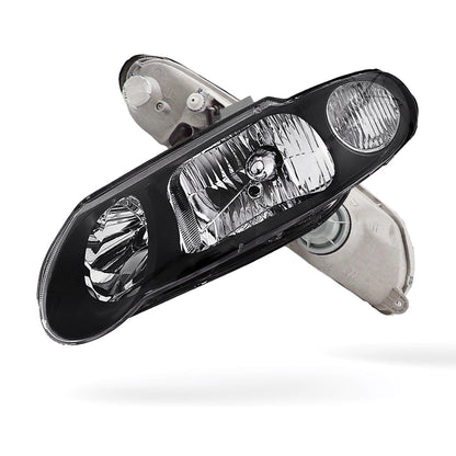 Holden Commodore VX VU (2000 - 2002) Black OEM Style Headlights LH + RH
