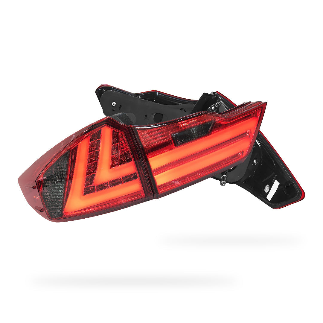 Honda City GM6 (2014 - 2017) Red Smoked LED Tail Lights LH + RH
