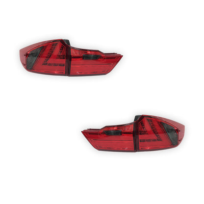 Honda City GM6 (2014 - 2017) Red Smoked LED Tail Lights LH + RH