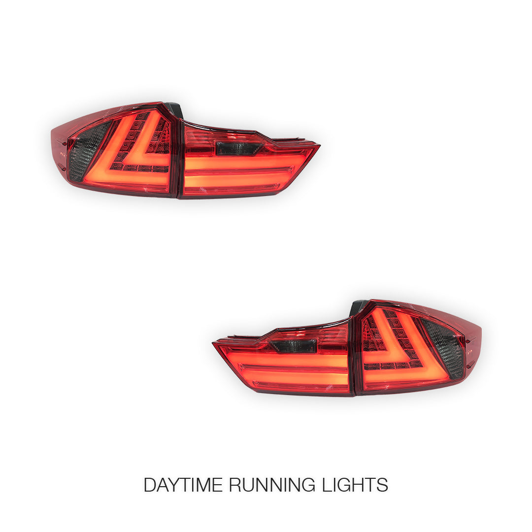 Honda City GM6 (2014 - 2017) Red Smoked LED Tail Lights LH + RH