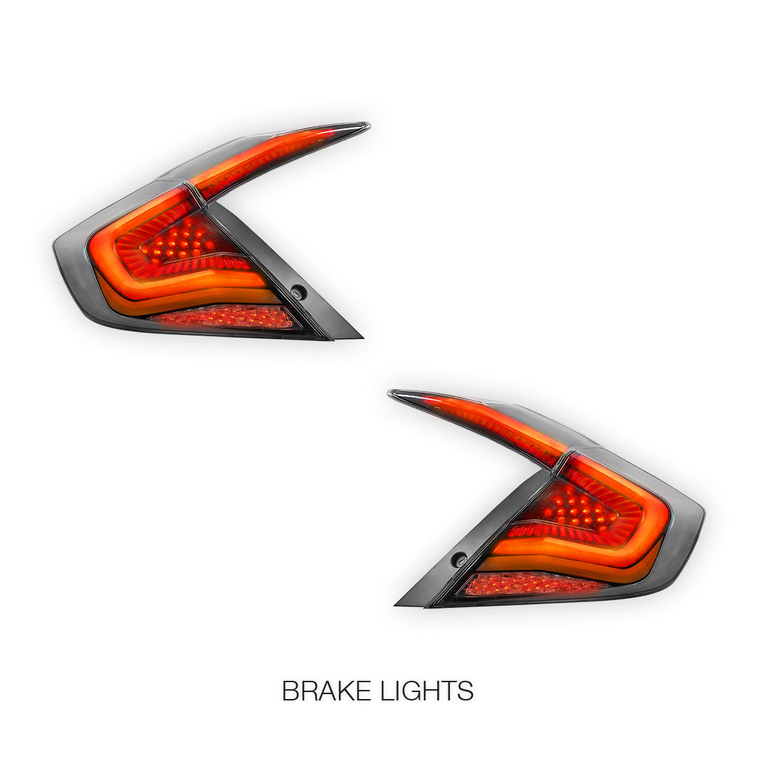 Honda Civic FC Sedan (2016 - 2018) Clear Sequential LED Tail Lights LH + RH
