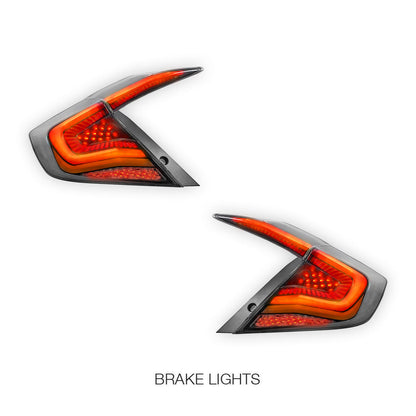 Honda Civic FC Sedan (2016 - 2018) Clear Sequential LED Tail Lights LH + RH
