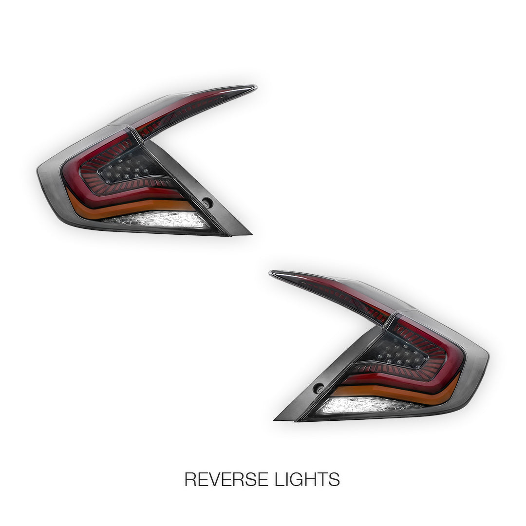 Honda Civic FC Sedan (2016 - 2018) Clear Sequential LED Tail Lights LH + RH