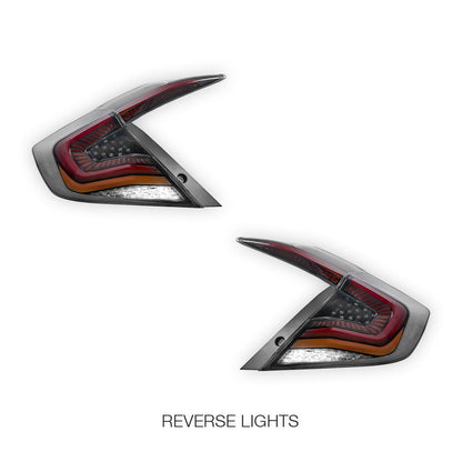 Honda Civic FC Sedan (2016 - 2018) Clear Sequential LED Tail Lights LH + RH
