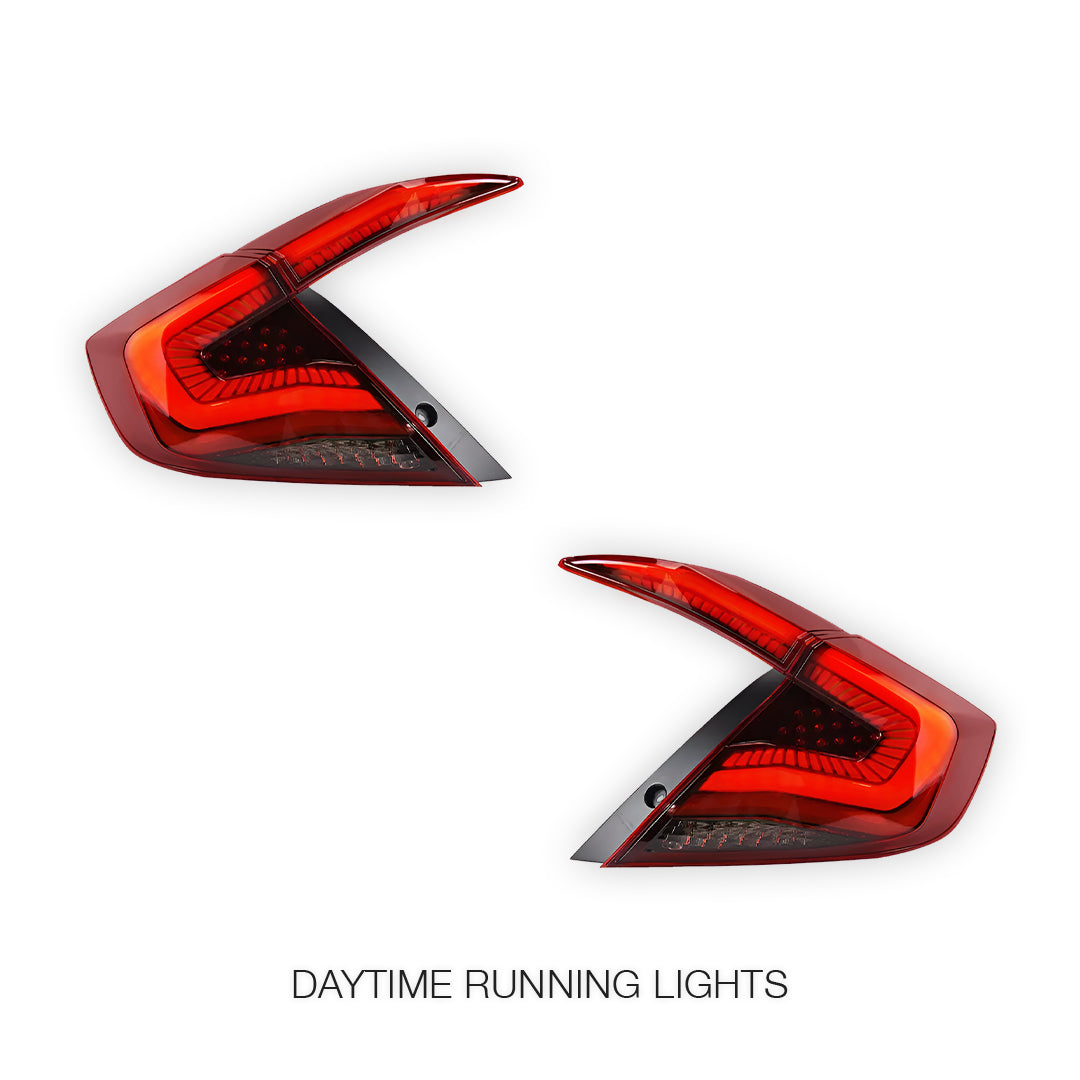 Honda Civic FC Sedan (2016 - 2018) Red Sequential LED Tail Lights LH + RH