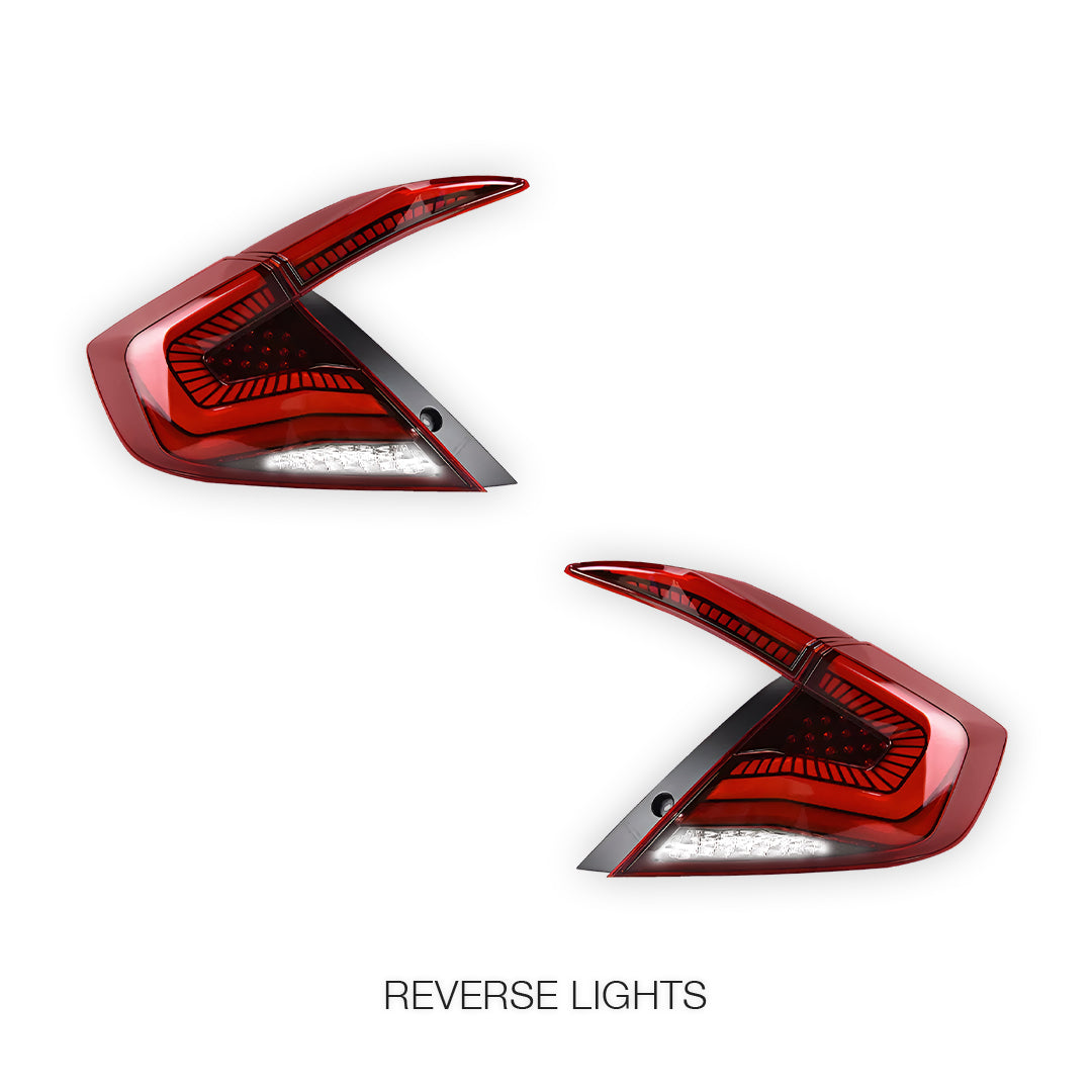Honda Civic FC Sedan (2016 - 2018) Red Sequential LED Tail Lights LH + RH