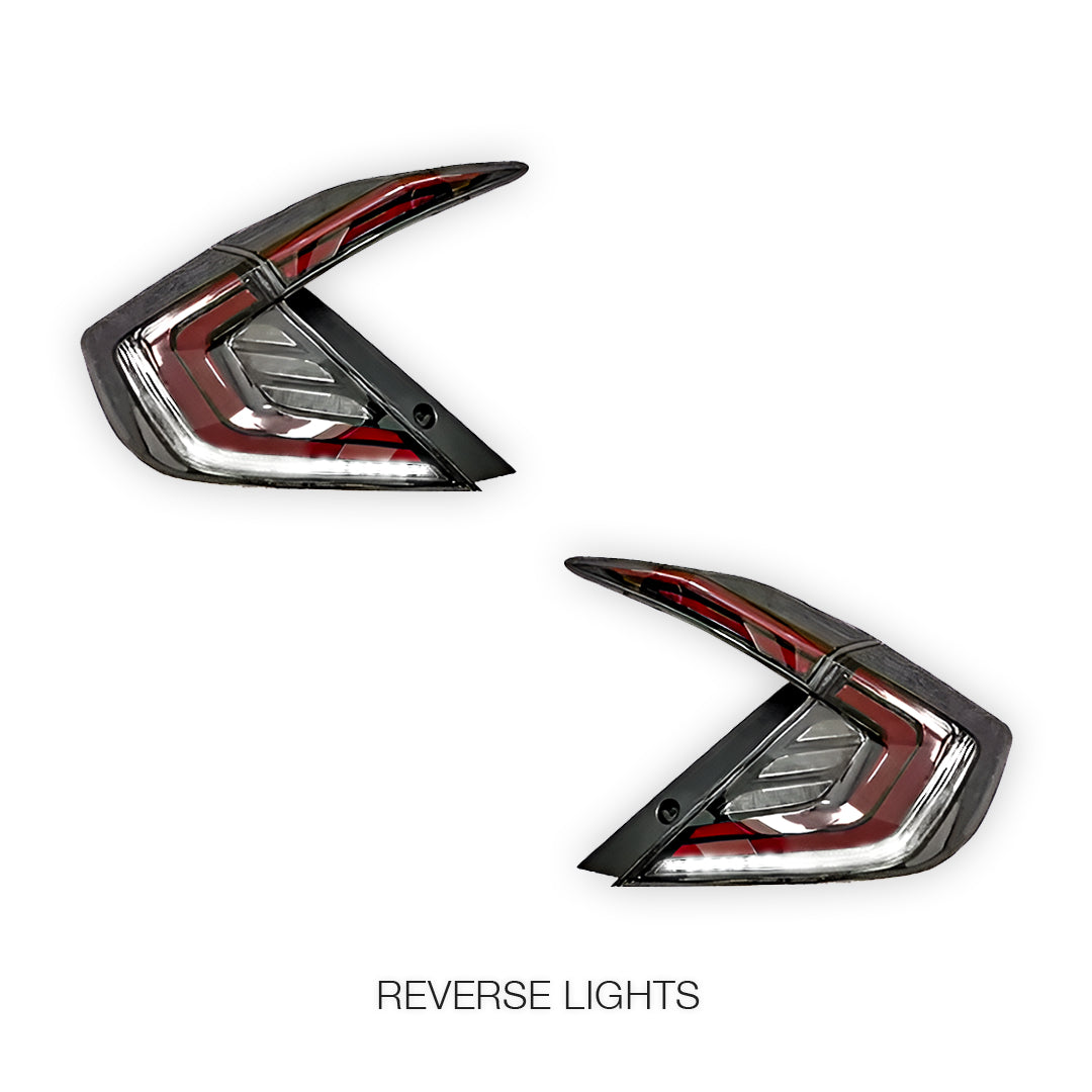 Honda Civic FK4 / FK7 / FK8 (2016 - 2018) Clear Sequential LED Tail Lights LH + RH
